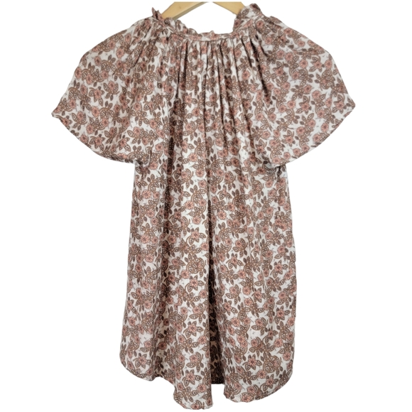 Joie Floral Peasant Ruffle Collar Top Sz S Cottegecore 100% Cotton Romantic EUC - Picture 7 of 11